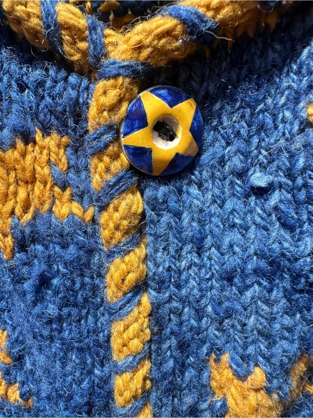 Rare Amano Blue and Gold Star Sweater - Picture 4 of 5
